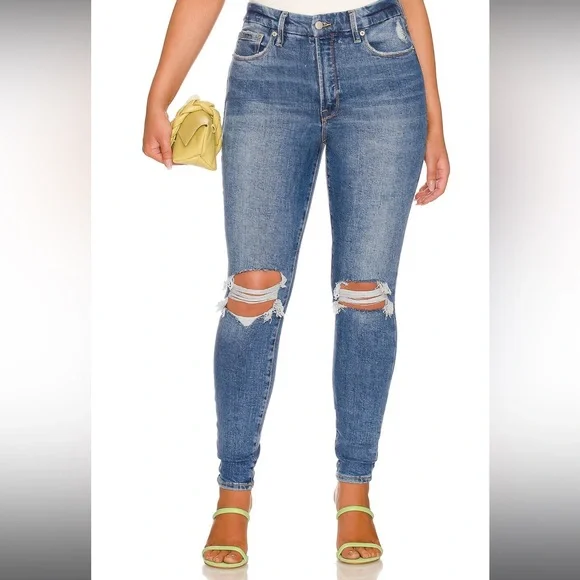 NWT Good American Good Waist Skinny High Rise Jeans - Picture 2 of 9